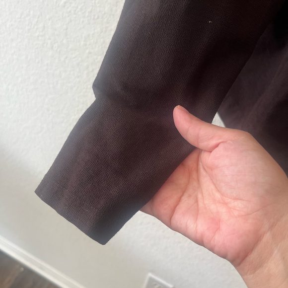 Eileen Fisher Open Front Stretchy Brown Blaster Viscose Sz Large - Picture 4 of 5